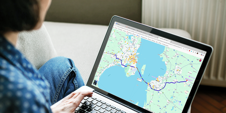 Reseavstånd på Google Maps